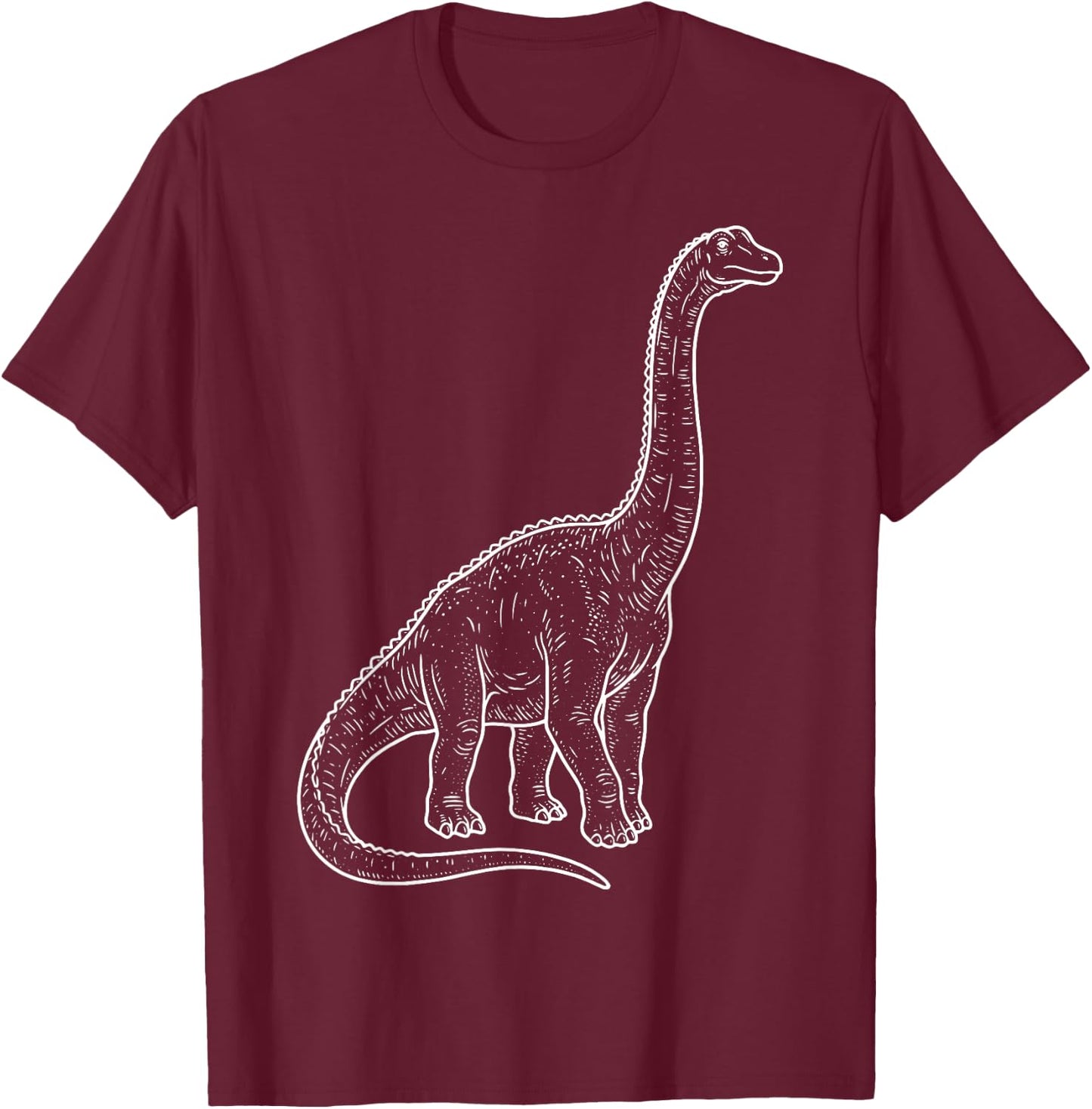 Brontosaurus Illustration Apatosaurus T-Shirt - T-Shirt | Maroon