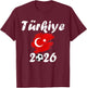 Turkey Football Supporter 2026 Soccer Fan Turkish Flag 2026 T-Shirt - T-Shirt | Maroon