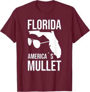 Florida America´s Mullet West Coast T-Shirt - T-Shirt | Maroon