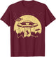 Funny UFO Alien Abduction Cat Flying Perfect Aliens Lover T-Shirt - T-Shirt | Maroon