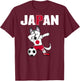 Dabbing Husky Dog Japan Soccer Fans Jersey Japanese Football Women Kids T-Shirt - T-Shirt | Maroon