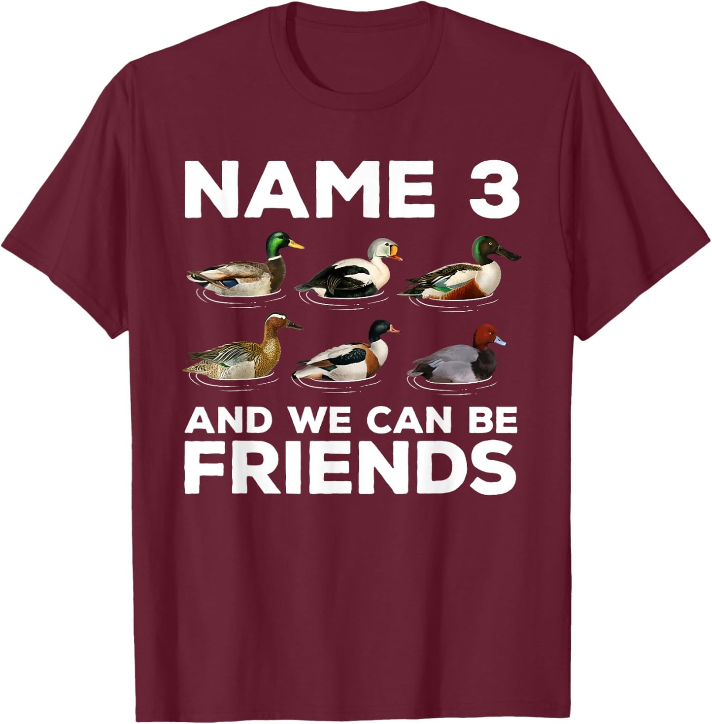 Duck Hunting Design Women Wildlife Hunt Duck Hunter T-Shirt - T-Shirt | Maroon