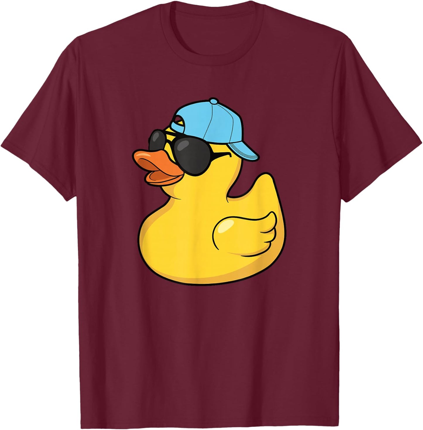 Cool Rubber Duck Sunglasses Funny Men Boys Kids T-Shirt - T-Shirt | Maroon