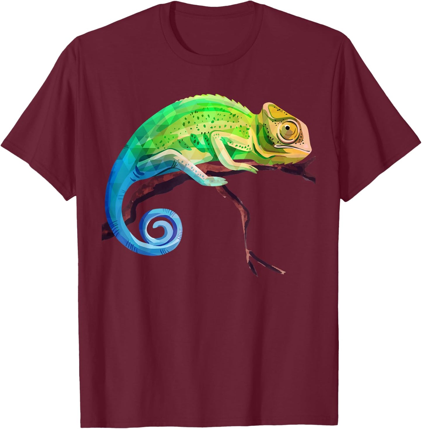 Reptile Zoo Keeper Gift Lizard Safari Chameleon T-Shirt - T-Shirt | Maroon