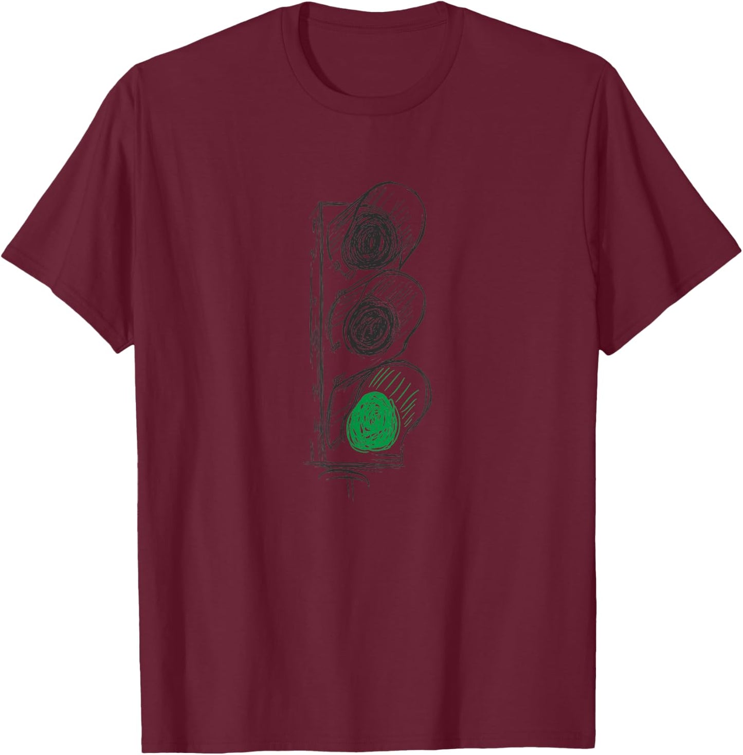 Traffic Lights - Only Green Lights T-Shirt - T-Shirt | Maroon