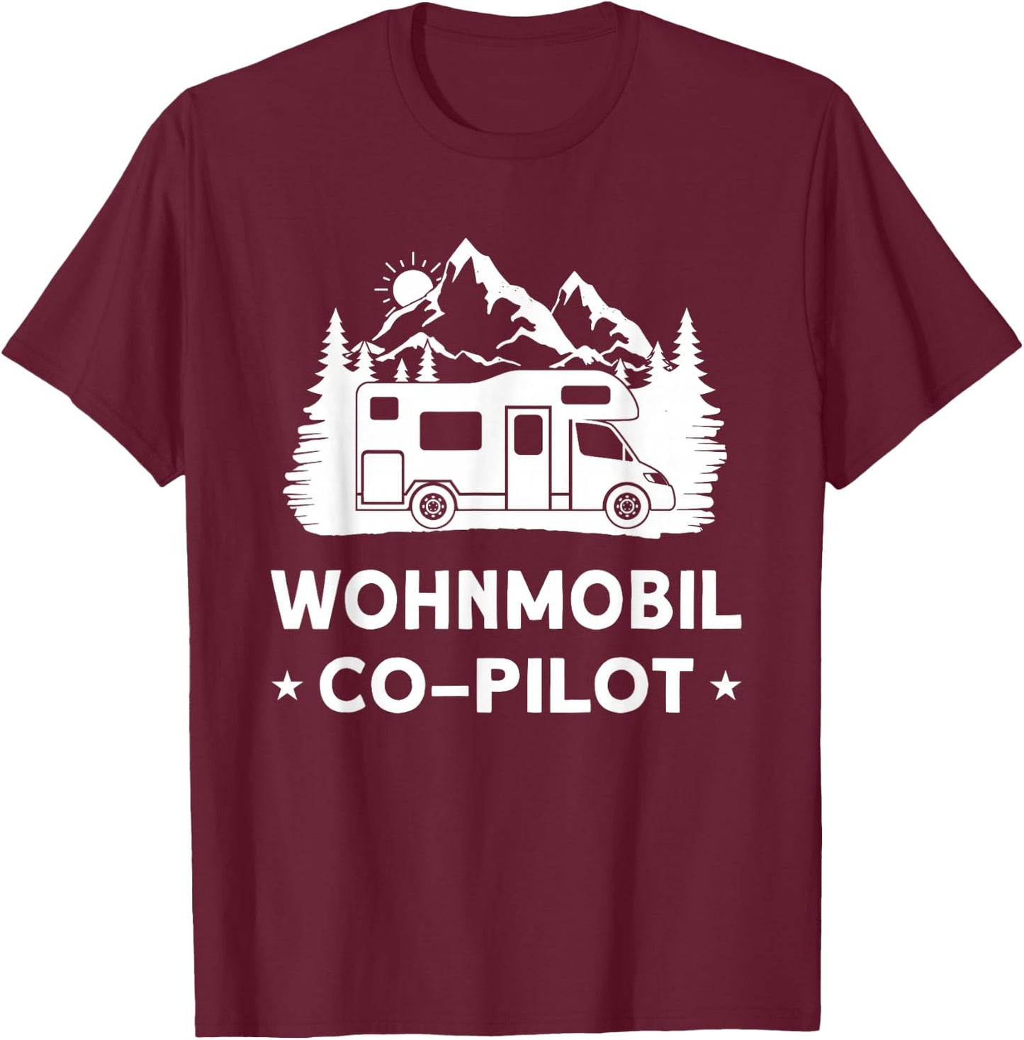Co-Pilot Camper Frauen Kinder Wohnmobil Zubehör Camping T-Shirt - T-Shirt | Maroon