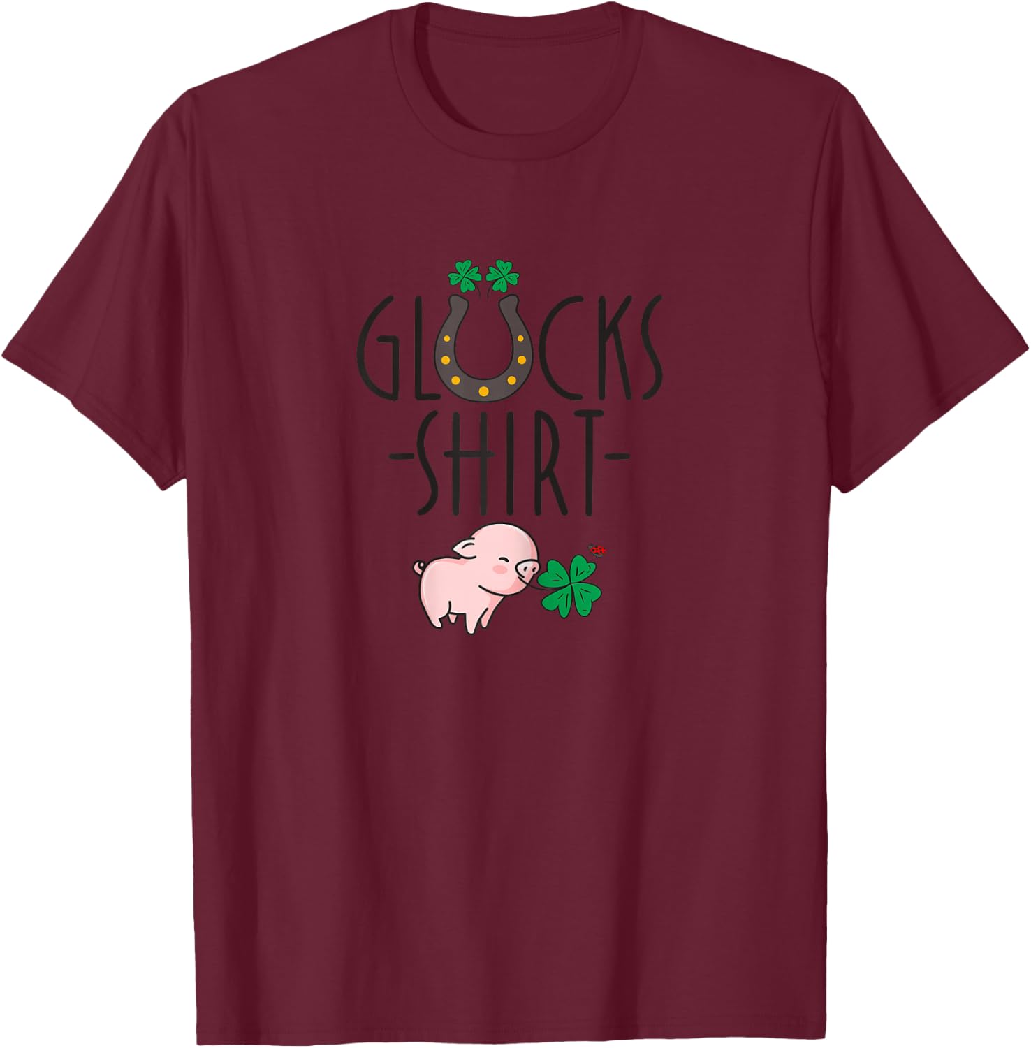 Women's Lucky - Lucky Charm Exam Graduation School Lucky T-Shirt - T-Shirt | Maroon