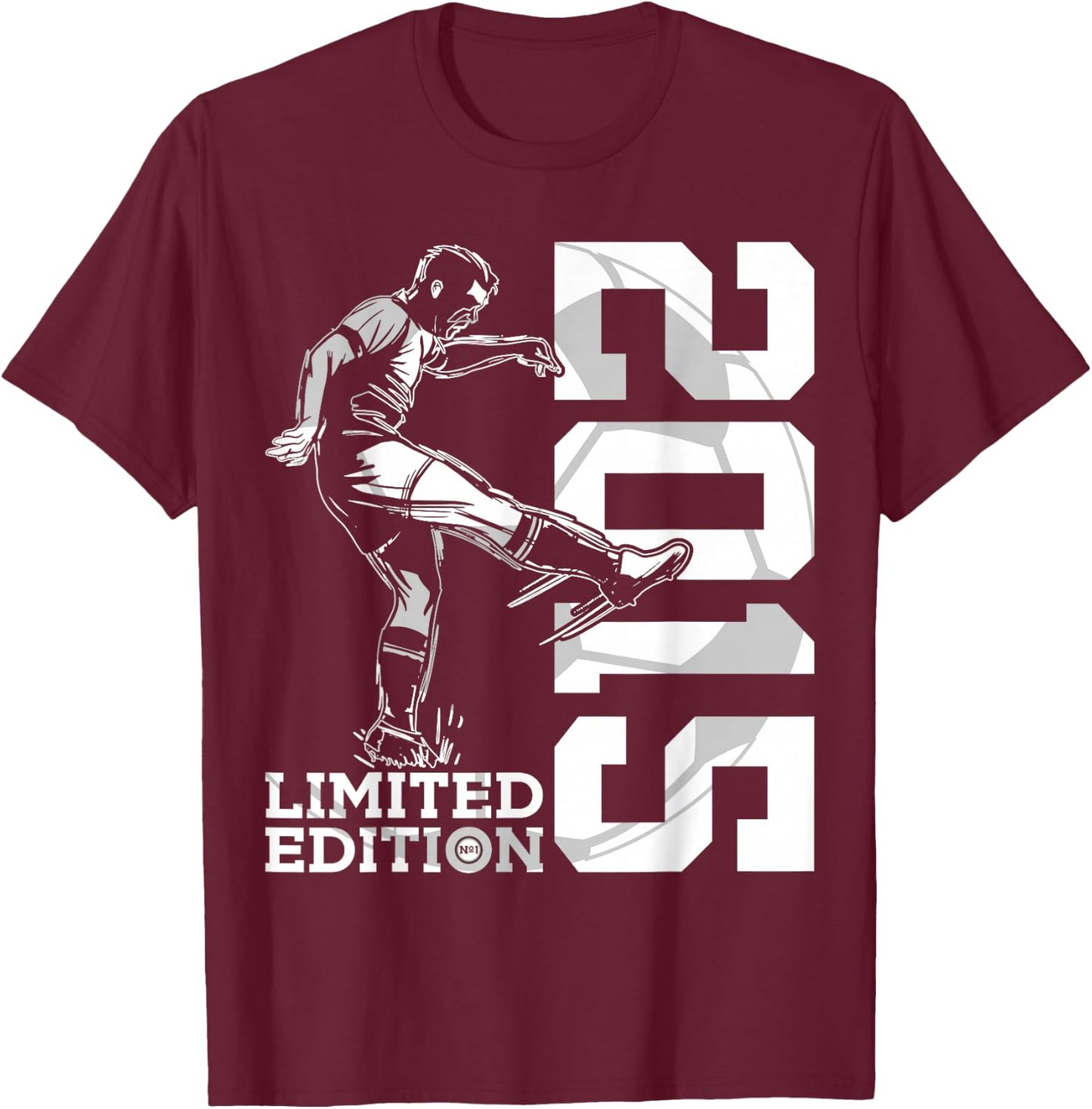 Limited Edition 2015 11 Jahre Fussball 11. Geburtstag T-Shirt - T-Shirt | Maroon