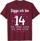14th Birthday Girl Digga I Am 14 Years Teenager T-Shirt - T-Shirt | Maroon