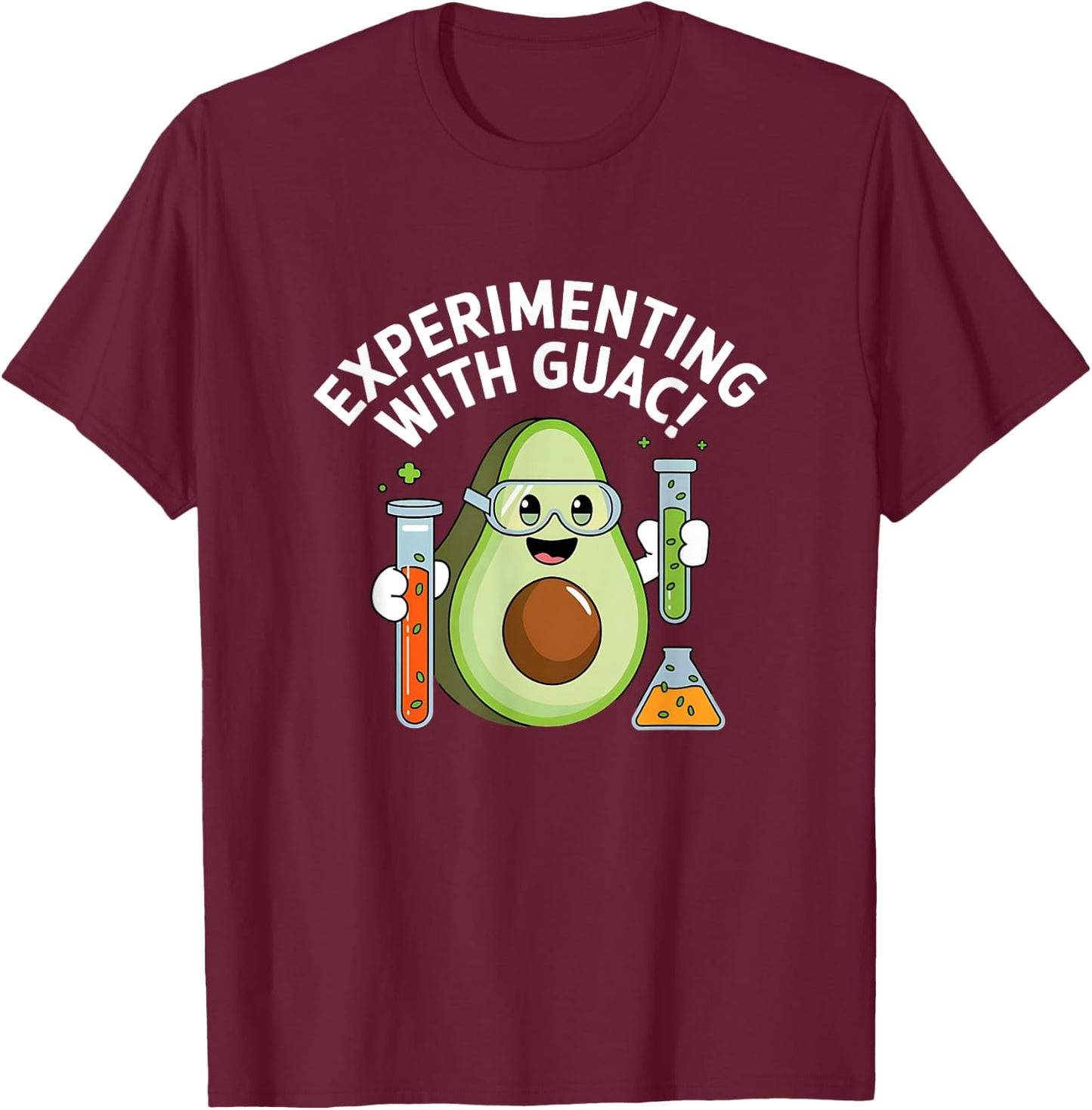 Expérimenter Avec Le Guacamole Scientifique T-Shirt - T-Shirt | Maroon