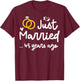 Just Married 45 years Ago 45th Wedding Anniversary Party T-Shirt - T-Shirt | Maroon