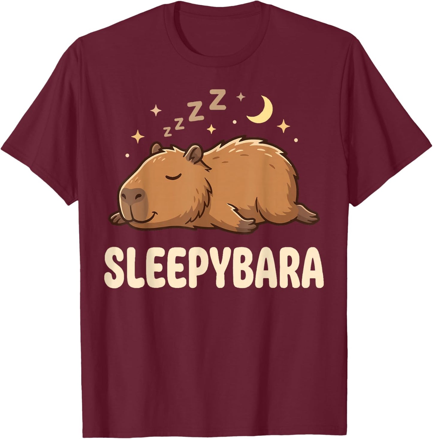 Sleepybara T-Shirt - T-Shirt | Maroon