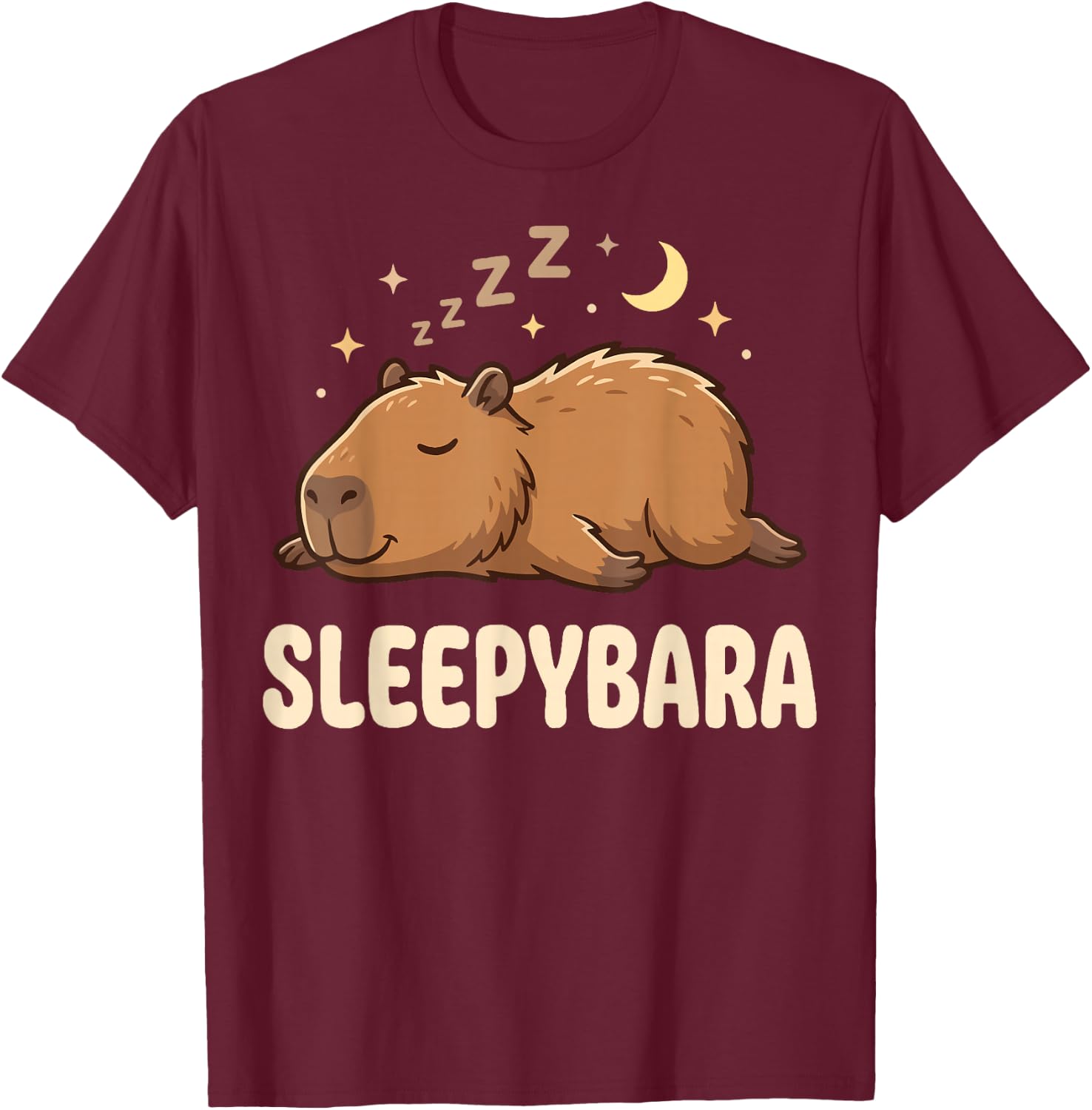 Sleepybara T-Shirt - T-Shirt | Maroon