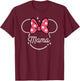 Disney Minnie Mouse Mama Head Icon Magic Mother's Day , black T-Shirt - T-Shirt | Maroon