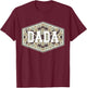 Vintage Camouflage Dada Fatherhood Camo Family Fathers Day T-Shirt - T-Shirt | Maroon