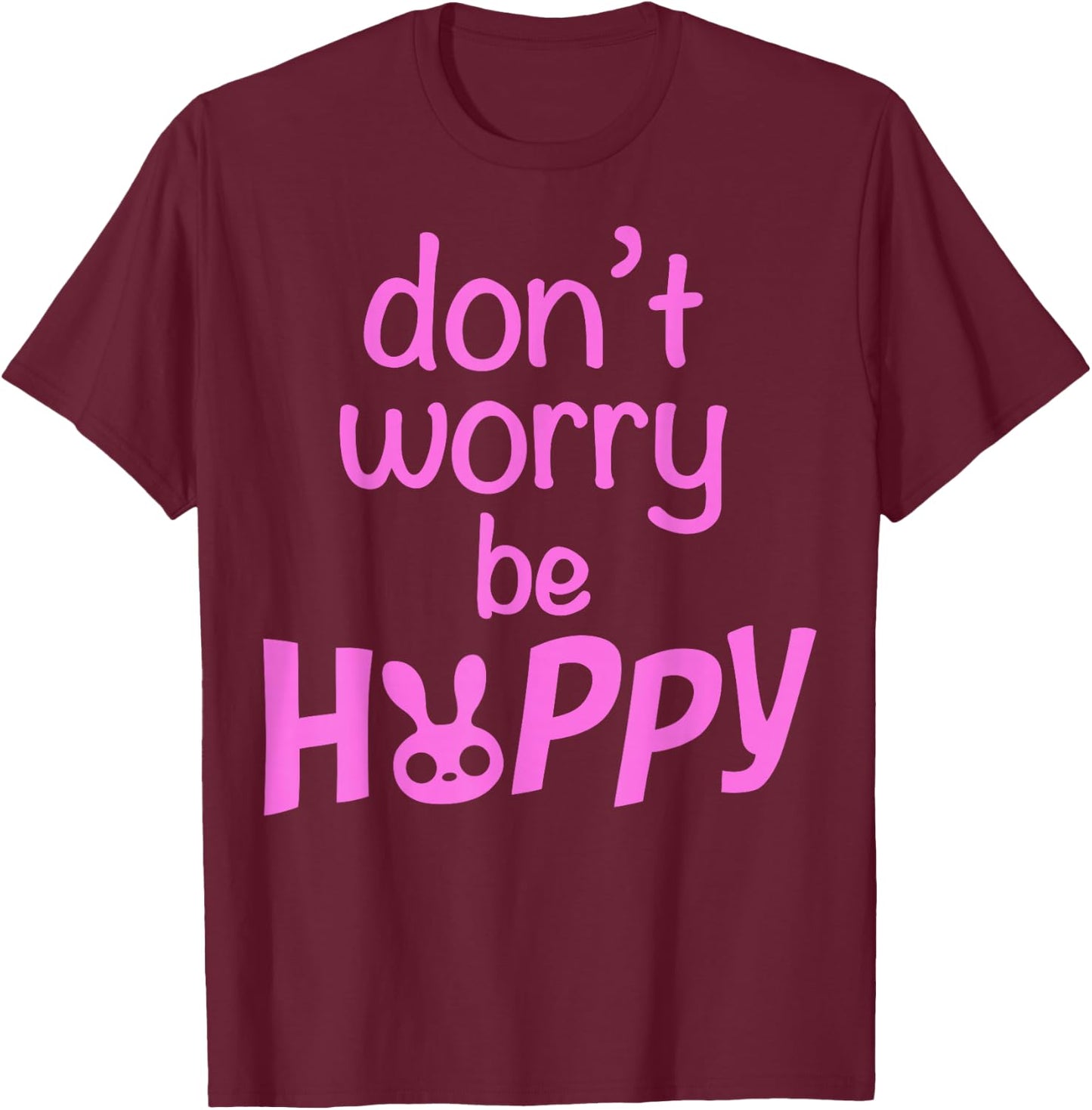 Disney Zootopia 2 Don't Worry Be Hoppy Bunny Silhouette T-Shirt - T-Shirt | Maroon
