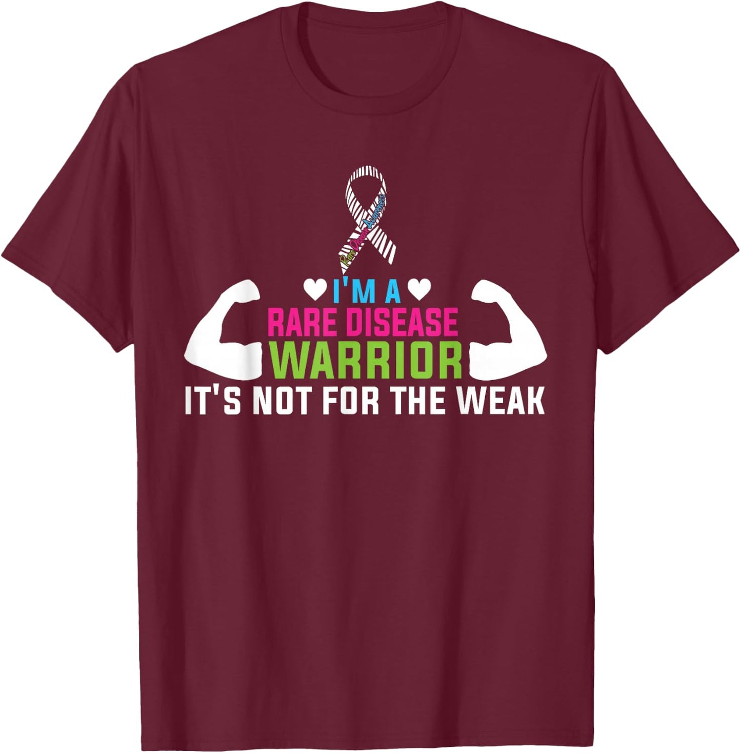 Rare Disease Awareness Day 2026 Rare Genes Zebra Ribbon T-Shirt - T-Shirt | Maroon