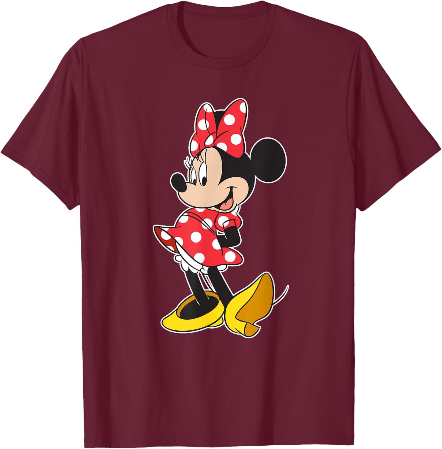 Disney Minnie Mouse Classic Pose Small T-Shirt - T-Shirt | Maroon