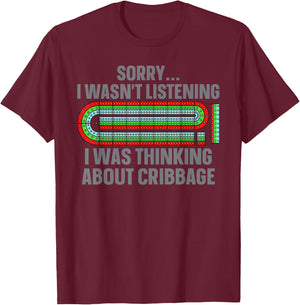 Cute Cribbage Design Women Card Game Cribbage Player T-Shirt - T-Shirt | Maroon