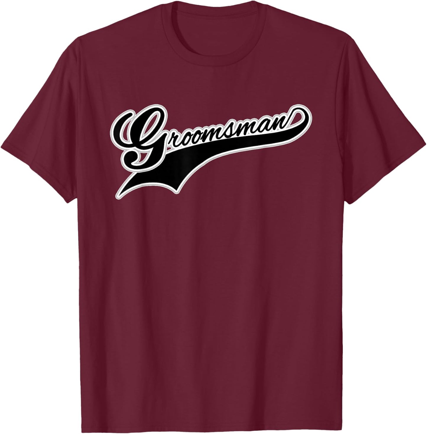 Funny Groomsmen T Shirts, Groomsman Matching Bridal Party T-Shirt - T-Shirt | Maroon