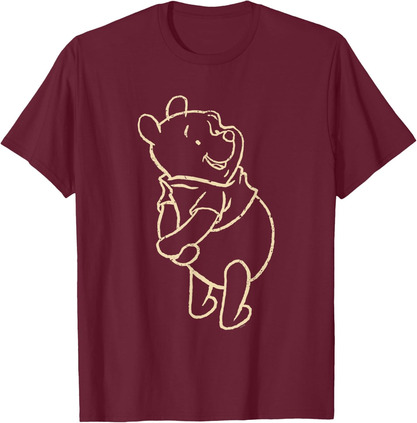 Winnie The Pooh Pose Nightdress , black T-Shirt - T-Shirt | Maroon