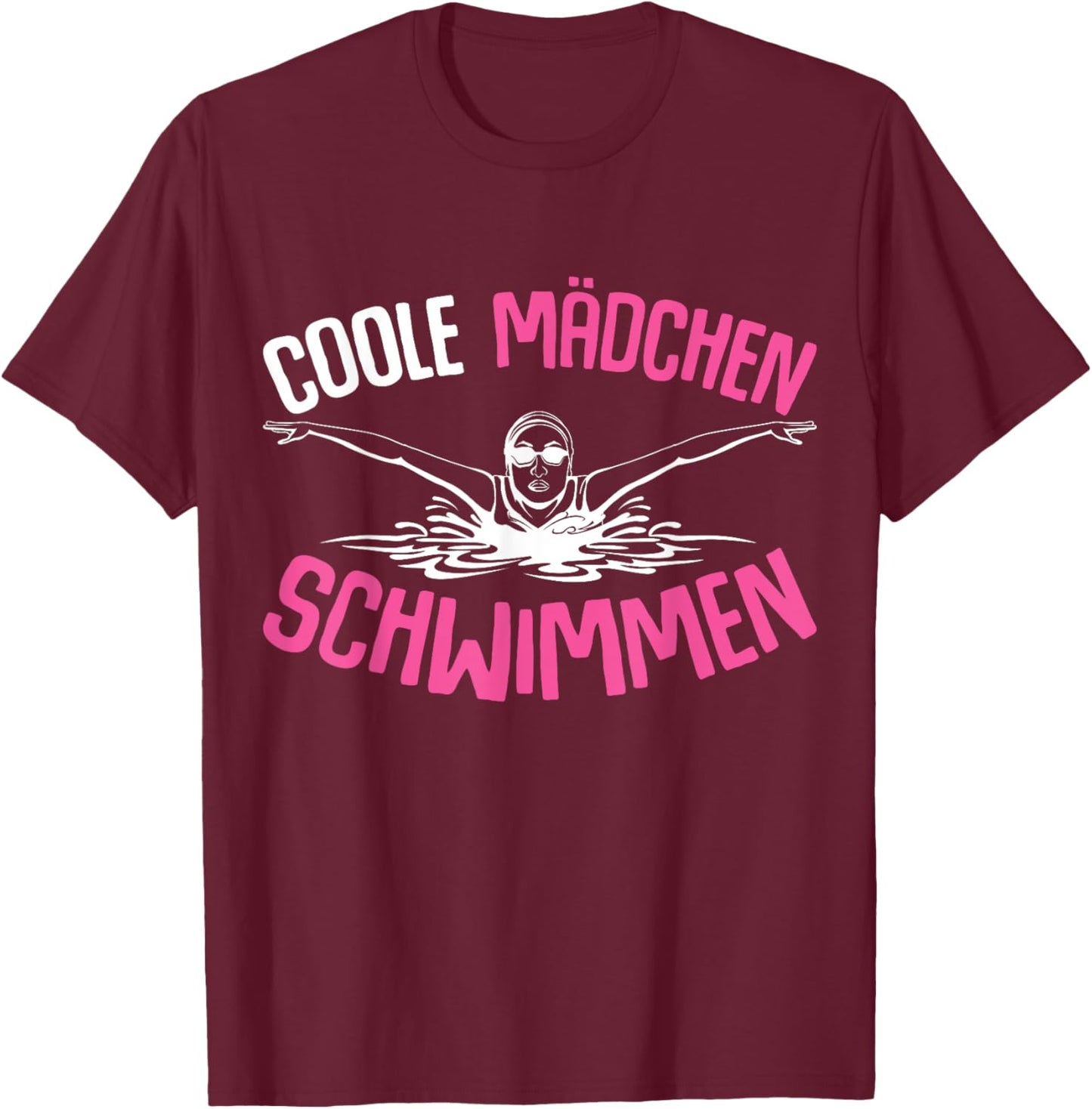 Cool Girls' Swimming Swimming Children's , black T-Shirt - T-Shirt | Maroon