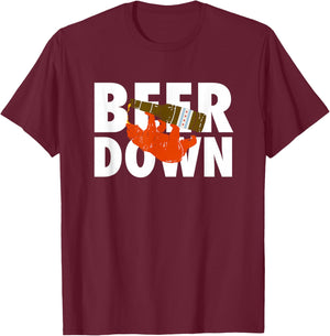Beer Down Chicago Beers Drinking Party T Shirt T-Shirt - T-Shirt | Maroon