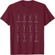Allgemeine Funktionen Stickman | Lustige nerdige Mathematikwissenschaft T-Shirt - T-Shirt | Maroon