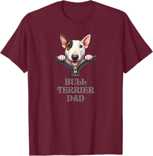 Bull Terrier Dad T-Shirt - T-Shirt | Maroon