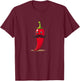 Cool aussehendes Chili mit Schnurrbart für Bartpfeffer-Liebhaber T-Shirt - T-Shirt | Maroon