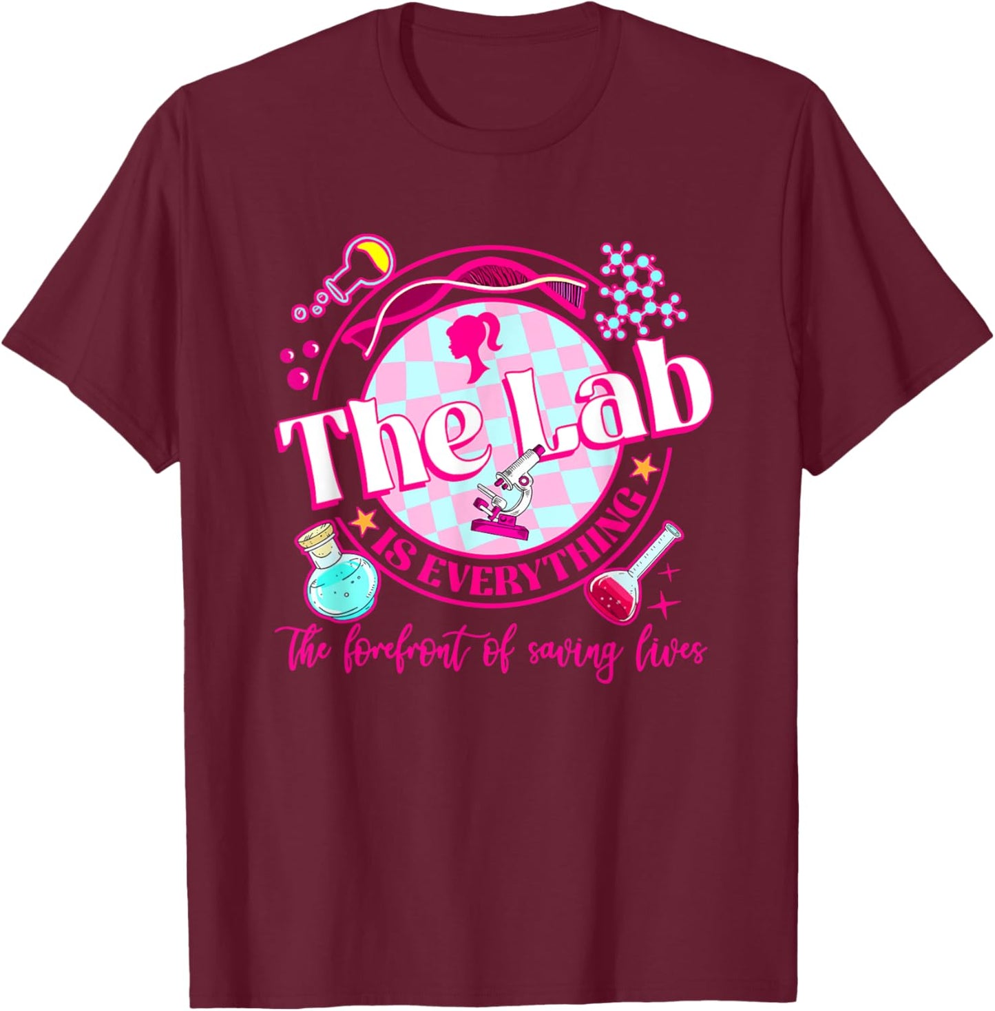 Groovy The Lab Is Everything The Forefront Of Saving Lives T-Shirt - T-Shirt | Maroon