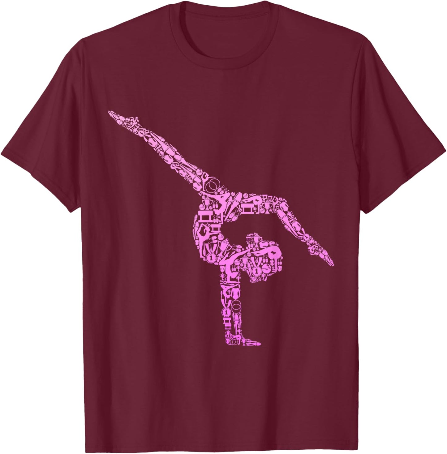 Gymnastics Children's Girls' T-Shirt - T-Shirt | Maroon