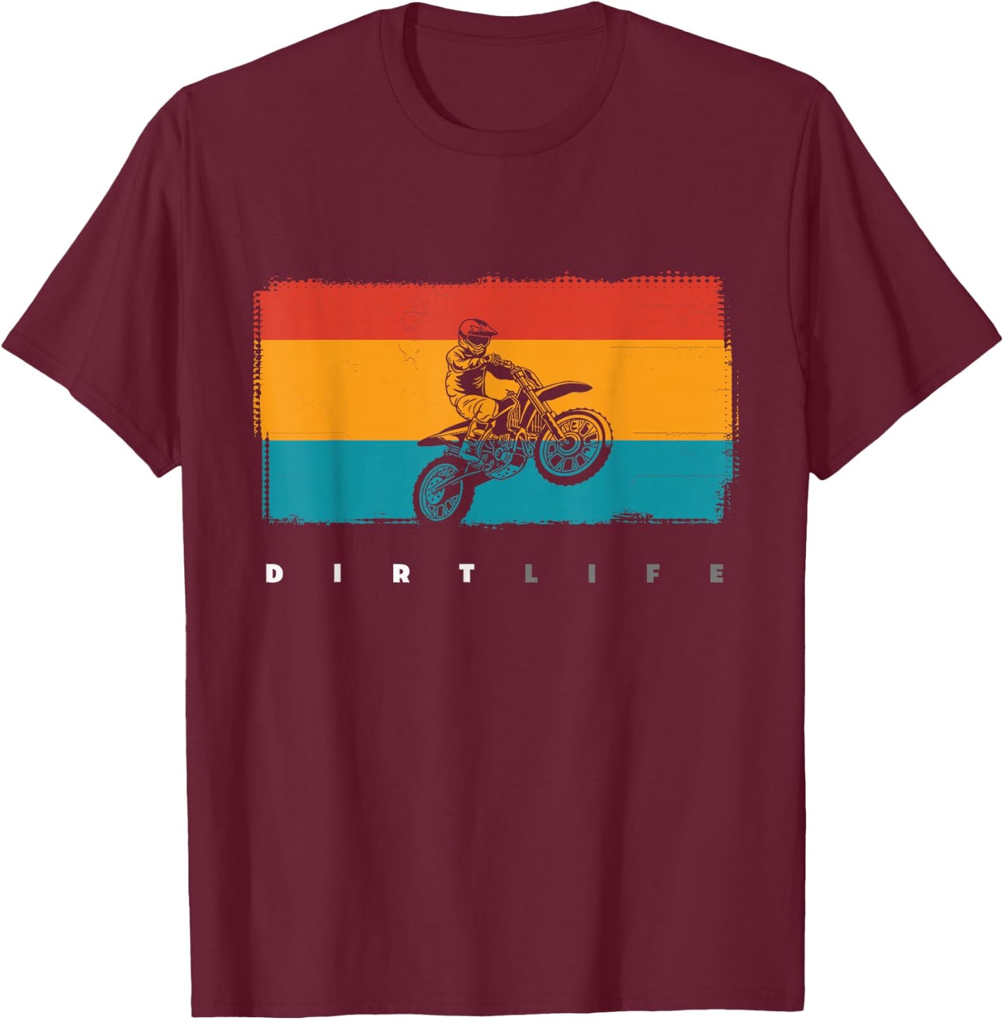 Dirt Bike Motocross T-Shirt - T-Shirt | Maroon