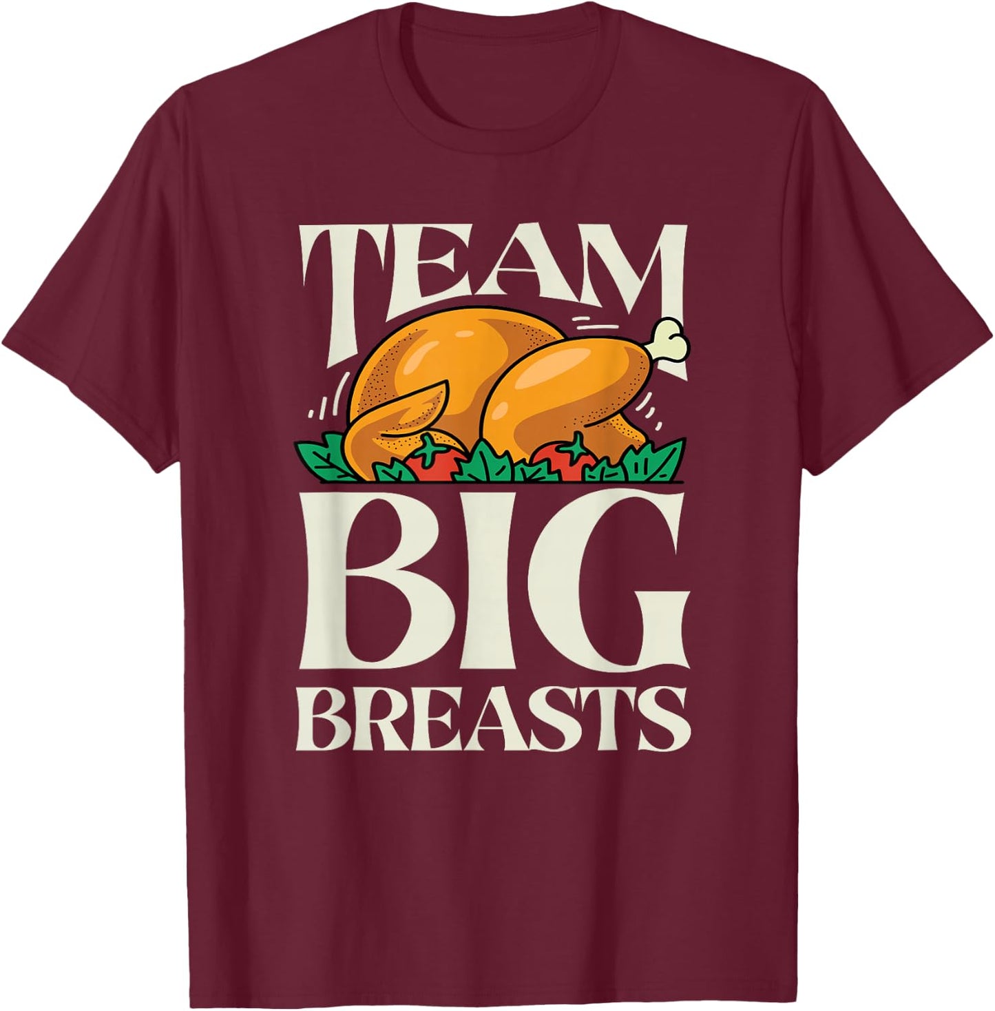 Funny Thanksgiving Men Turkey T-Shirt - T-Shirt | Maroon