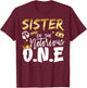 Sister Of The Notorious One Old School 1st Hip Hop Birthday T-Shirt - T-Shirt | Maroon