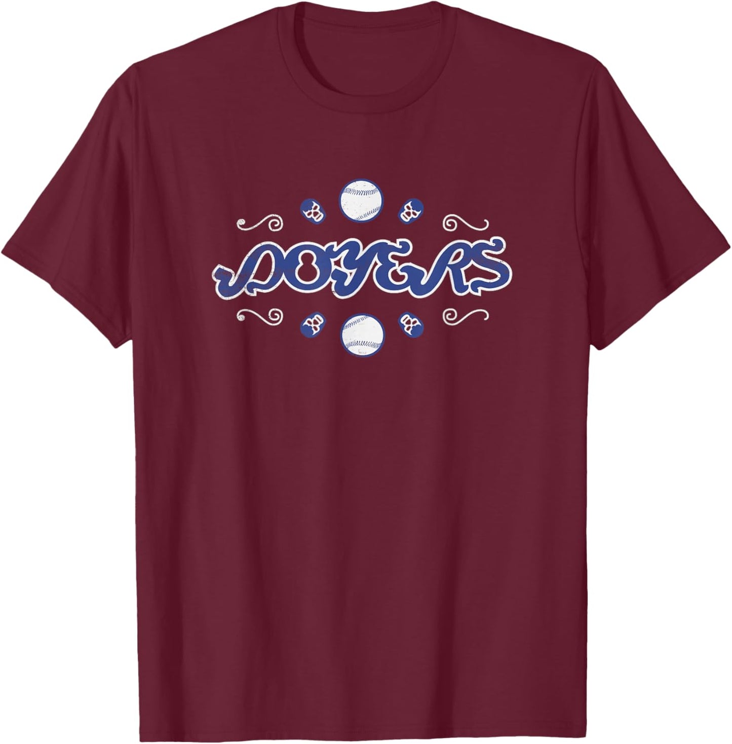 DOYERS Los Angeles Fun Baseball Mexican Pride T Shirt T-Shirt - T-Shirt | Maroon