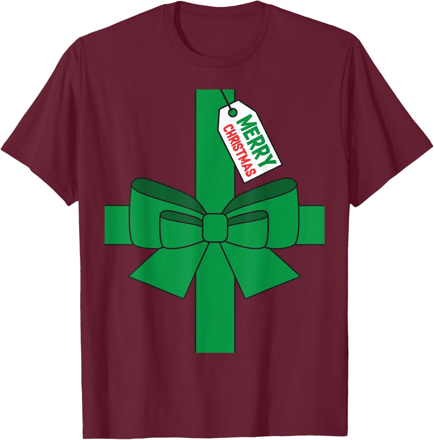 Super Ugly Christmas Funny DIY Costume - Adult, , Red, Small, Short Sleeve T-Shirt - T-Shirt | Maroon
