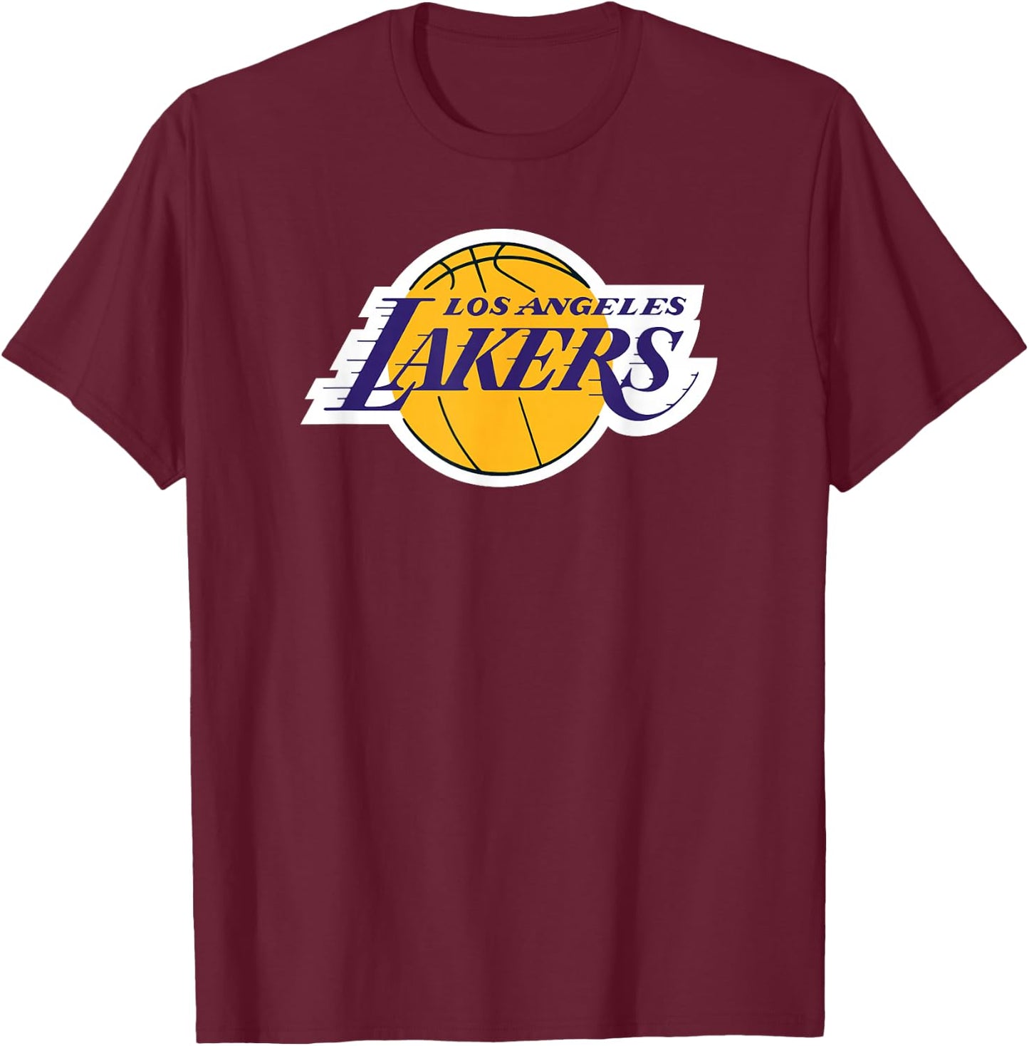 NBA Los Angeles Lakers Offizielles Lizenzprodukt T-Shirt - T-Shirt | Maroon