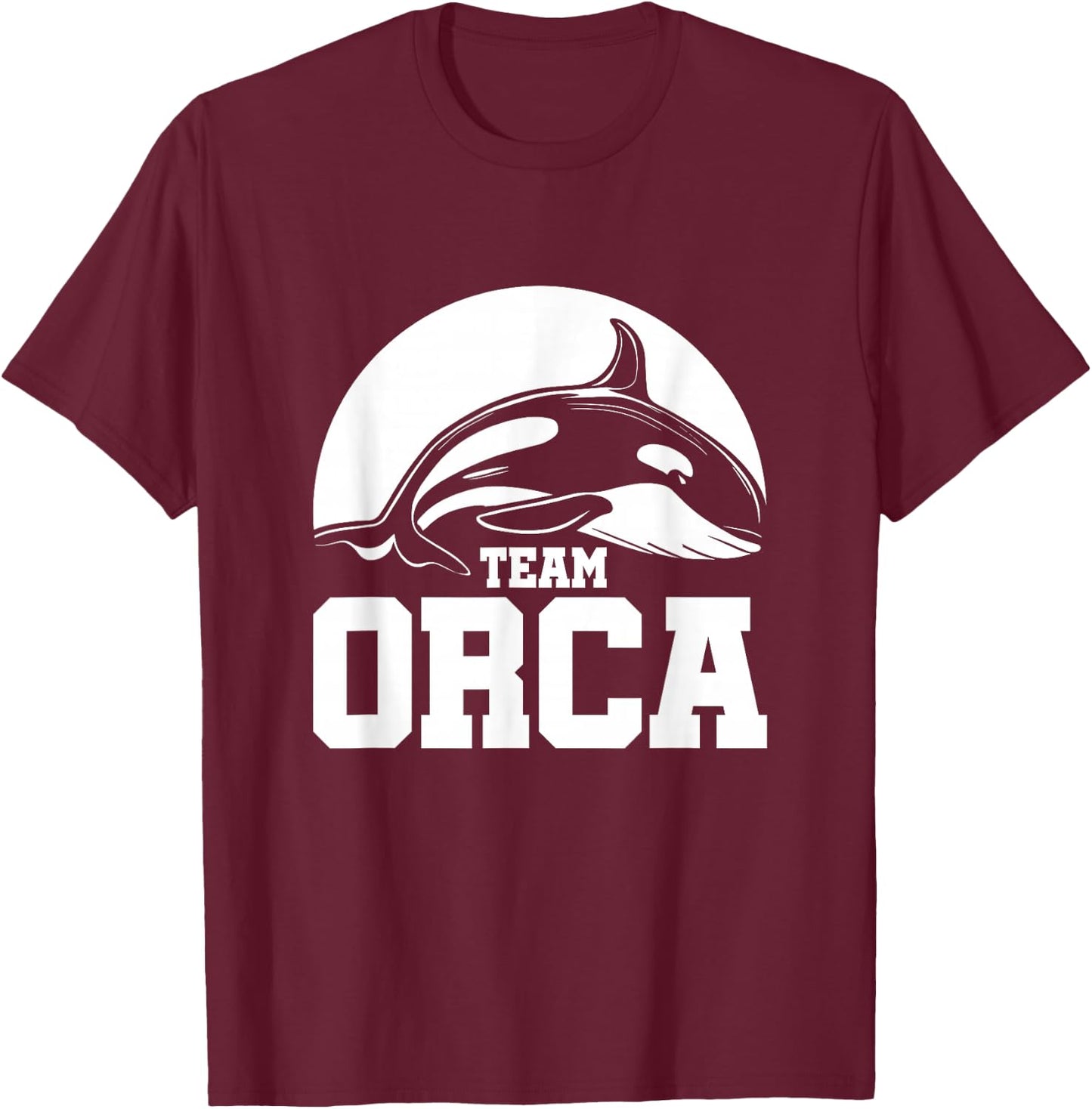 Team Orca Orcas Whale Lover T-Shirt - T-Shirt | Maroon