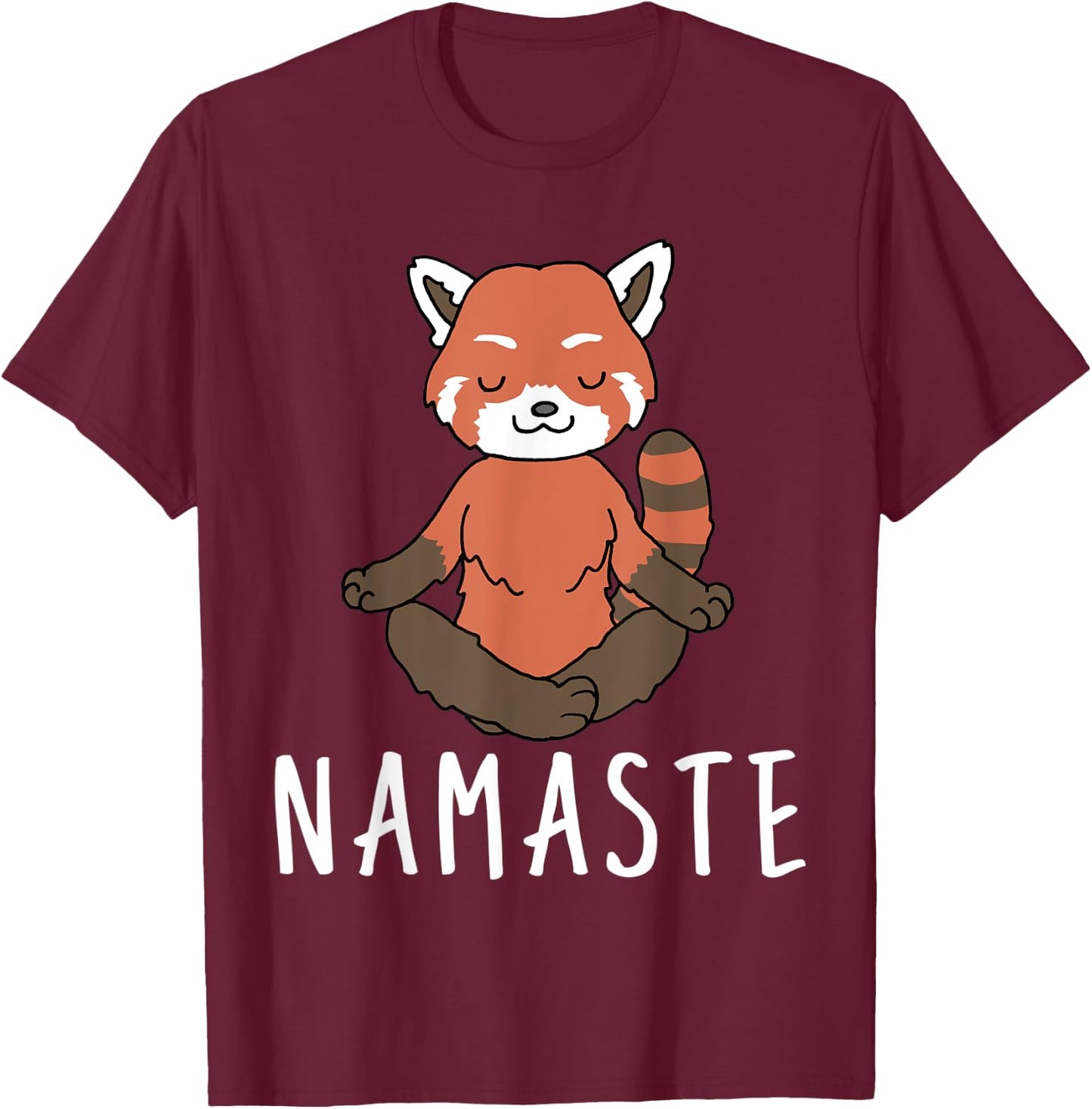 Red Panda Yoga T-Shirt - T-Shirt | Maroon