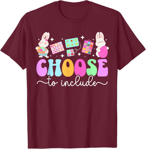 Groovy SPED Teacher Easter Bunny Special Education Teacher T-Shirt - T-Shirt | Maroon