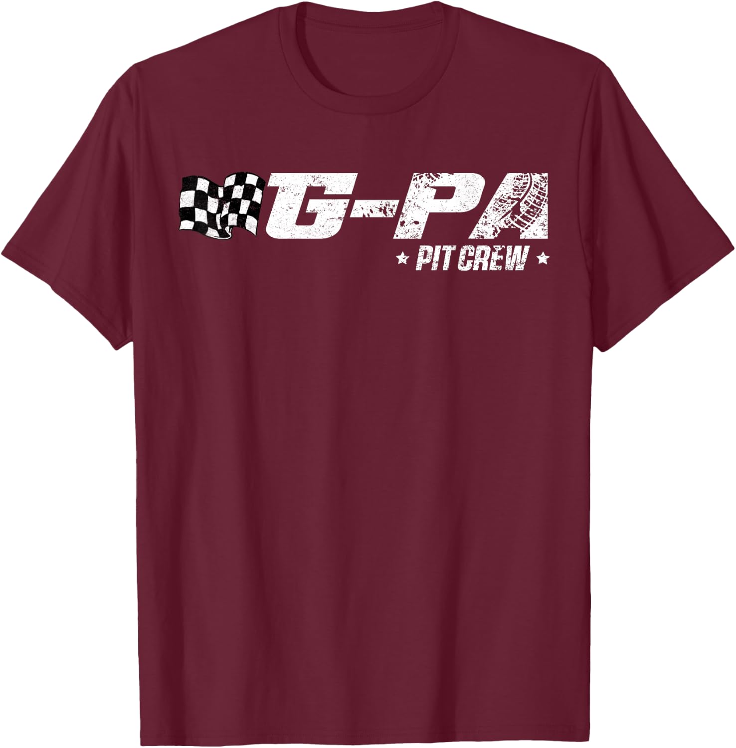 G-pa Pit Crew Race Car Birthday Family Racing T-Shirt - T-Shirt | Maroon