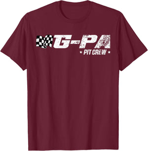 G-pa Pit Crew Race Car Birthday Family Racing T-Shirt - T-Shirt | Maroon