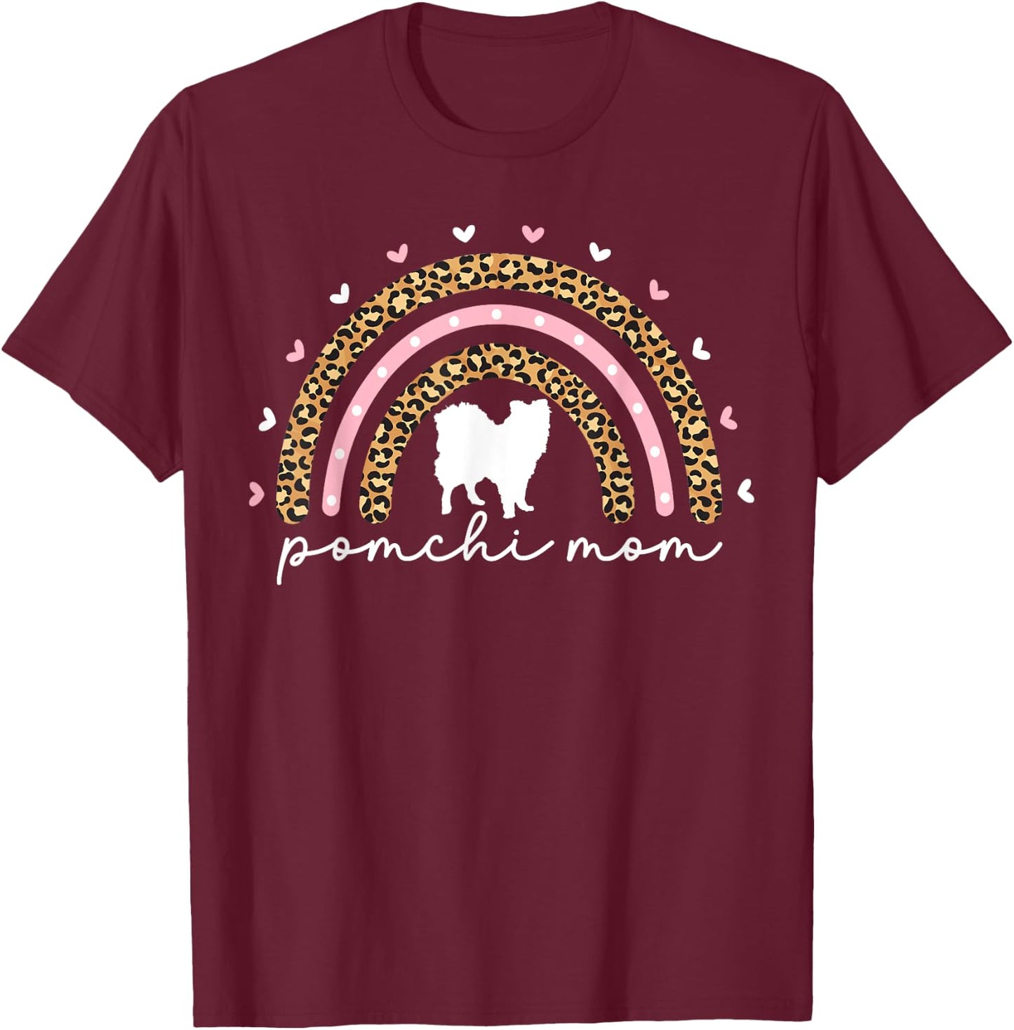 Cute Pomchi Mom Mama Pom-Chi Dog Lovers Mom Funny T-Shirt - T-Shirt | Maroon