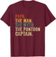 Vintage Papa Pontoon Captain Man Myth Boat Captain Father T-Shirt - T-Shirt | Maroon