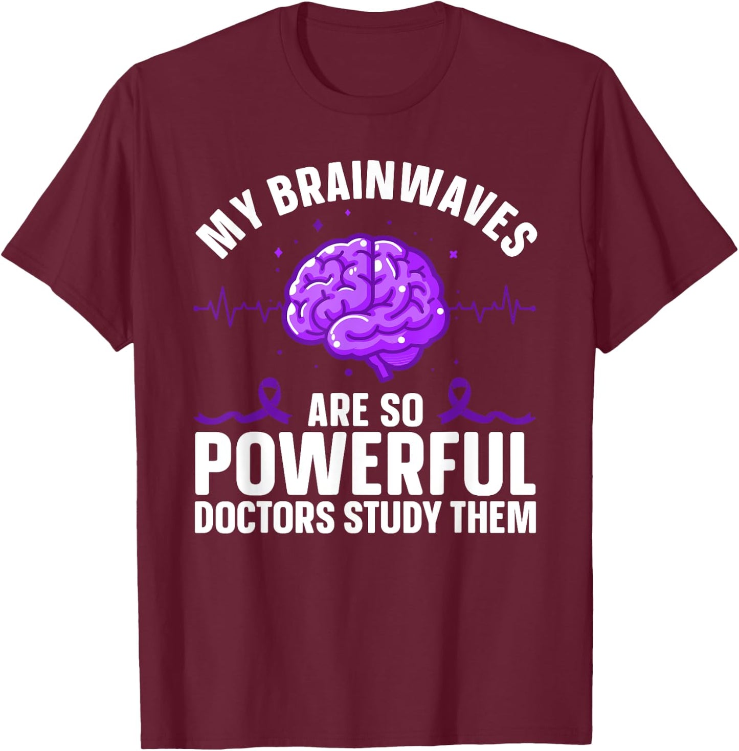 Cool Epilepsy Art Women Support Epilepsy Awareness T-Shirt - T-Shirt | Maroon