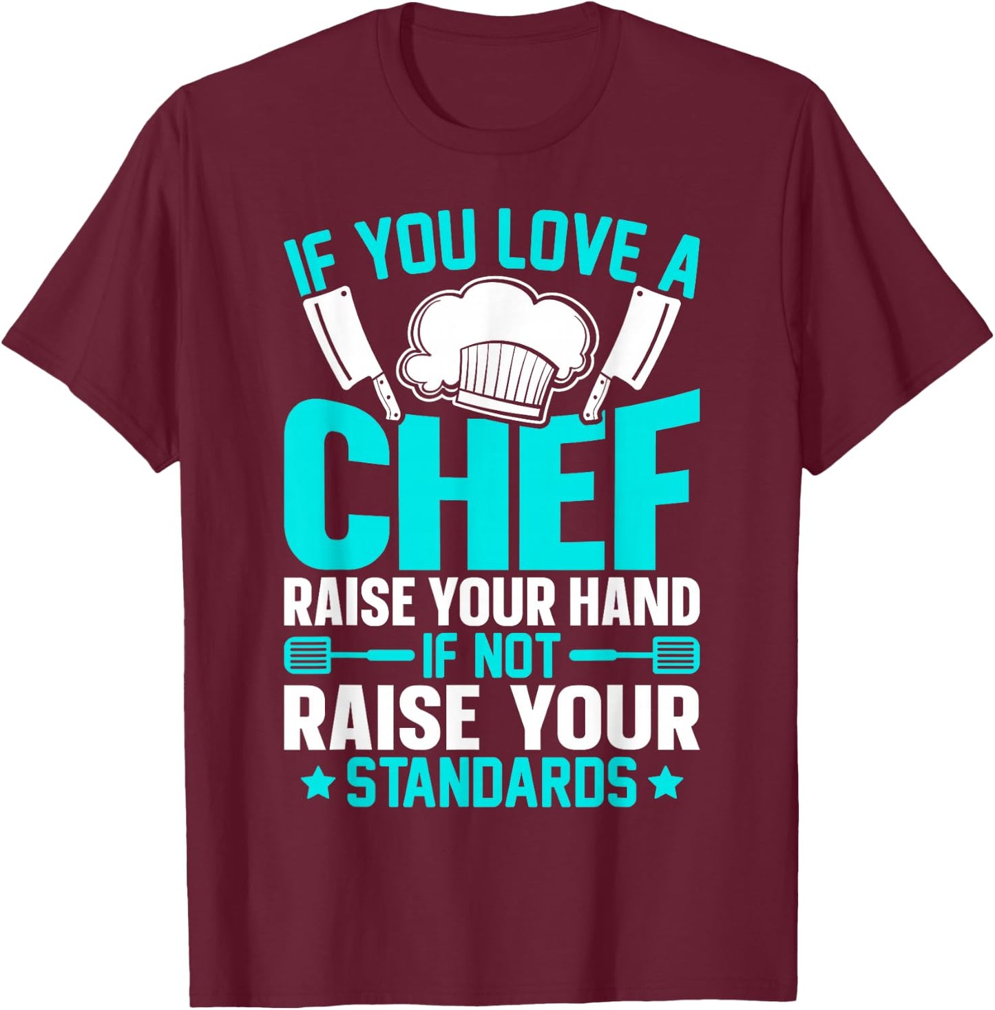 Funny Chef Cooking Gifts Culinary Cook FIDIMA -Adults Black T-Shirt - T-Shirt | Maroon