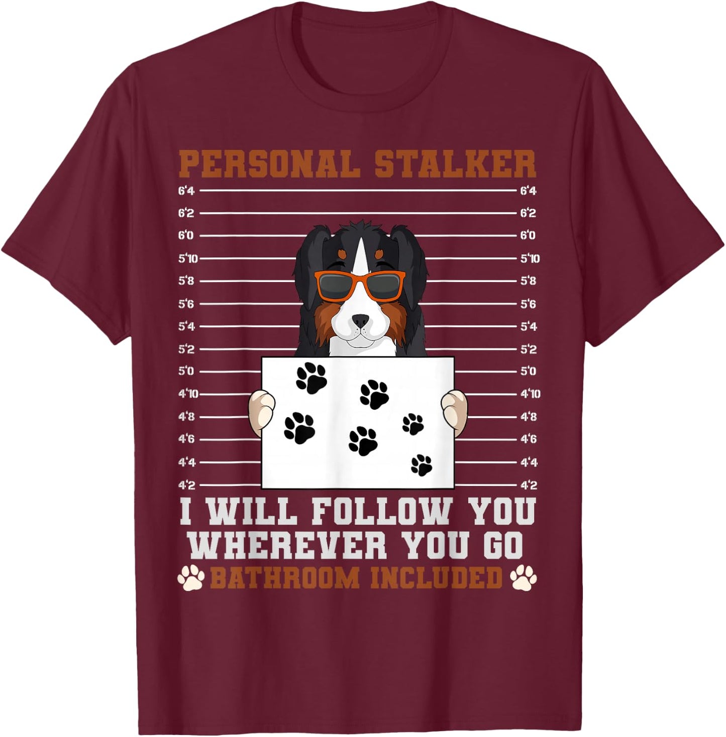 Australian Shepherd Aussie Herding Breed Personal Stalker T-Shirt - T-Shirt | Maroon