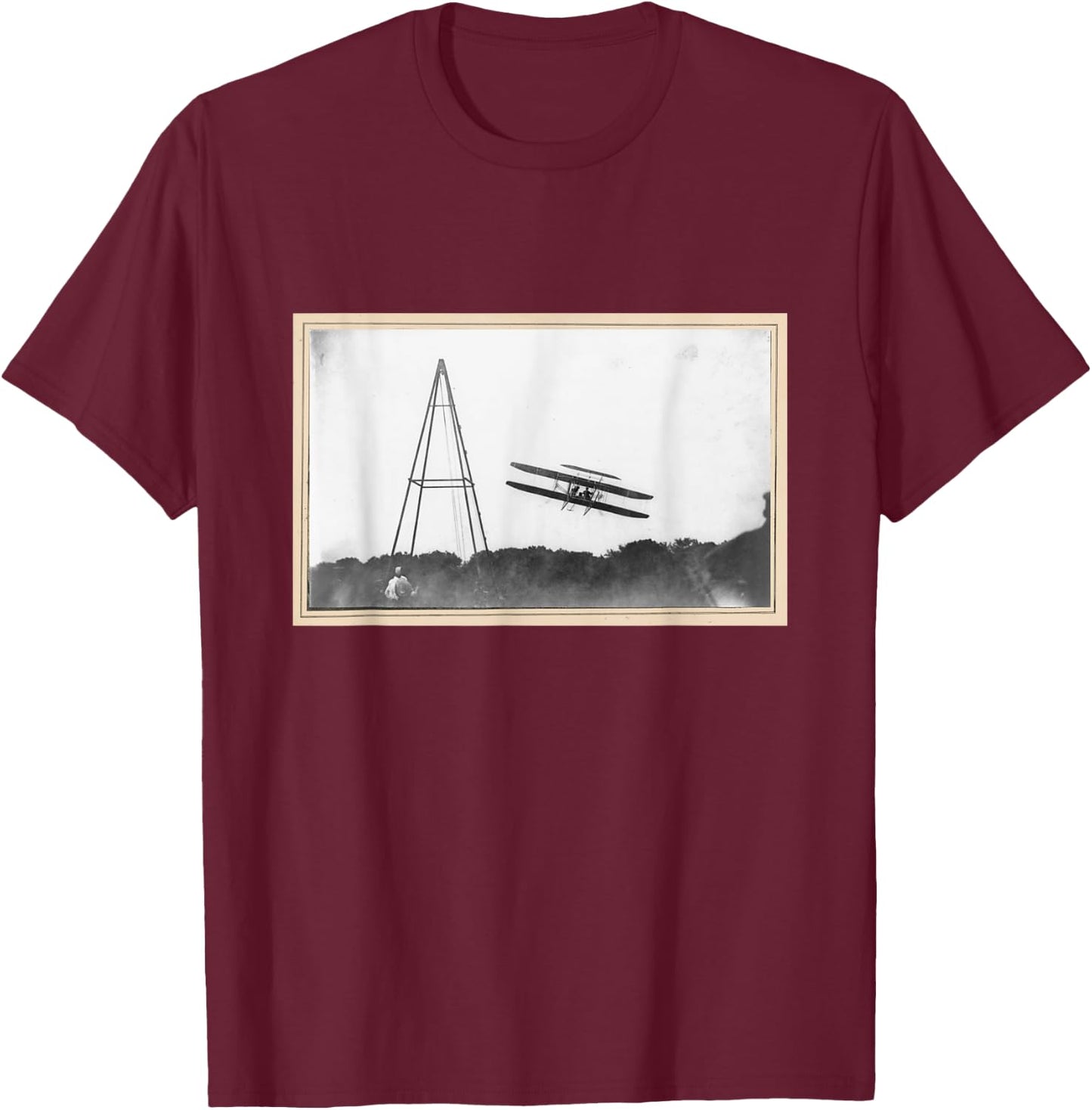 Orville Wright Flying T Shirt T-Shirt - T-Shirt | Maroon