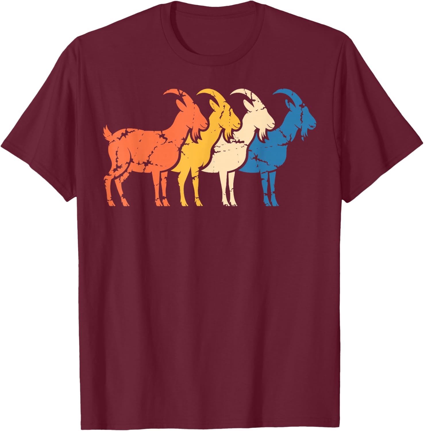 Goat Farmer Funny Goat T-Shirt - T-Shirt | Maroon